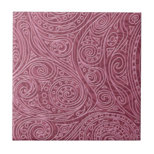 Rose Gold Openwork Spiral Pattern Tile