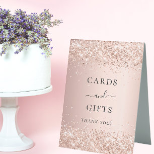 Rose gold party cards gifts
