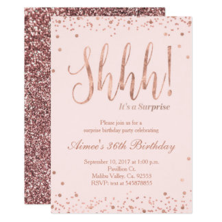 invitation rose gold 16th invitations birthday announcements
