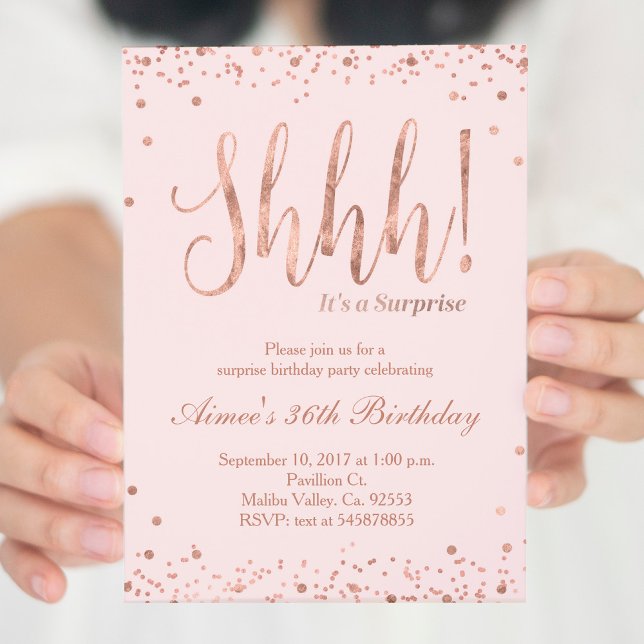Rose Gold Party Invitation (Creator Uploaded)