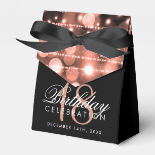 Rose Gold Party Sparkles 18th Birthday Favour Favour Box