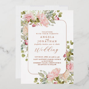 Rose Gold Pastel Florals Wedding