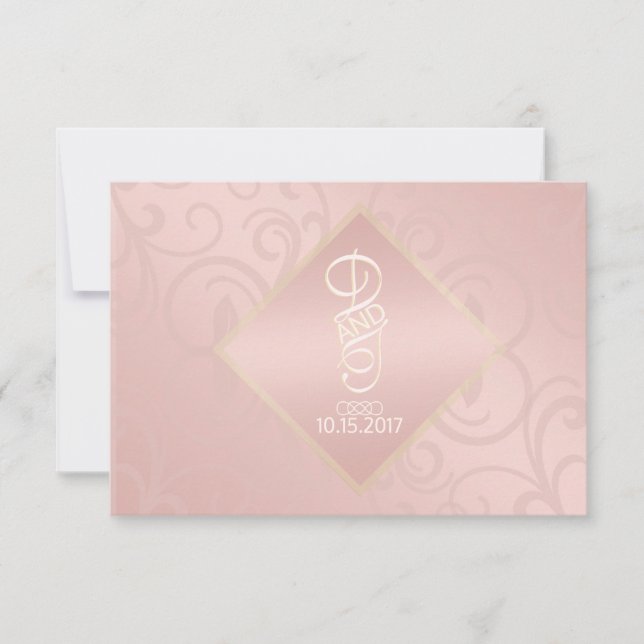 Rose Gold Pattern Thank You Cards (Front)