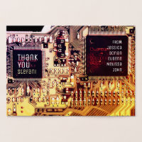 Rose gold PCB board electronic printed circuit art