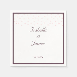 Rose Gold pearls Wedding Napkin