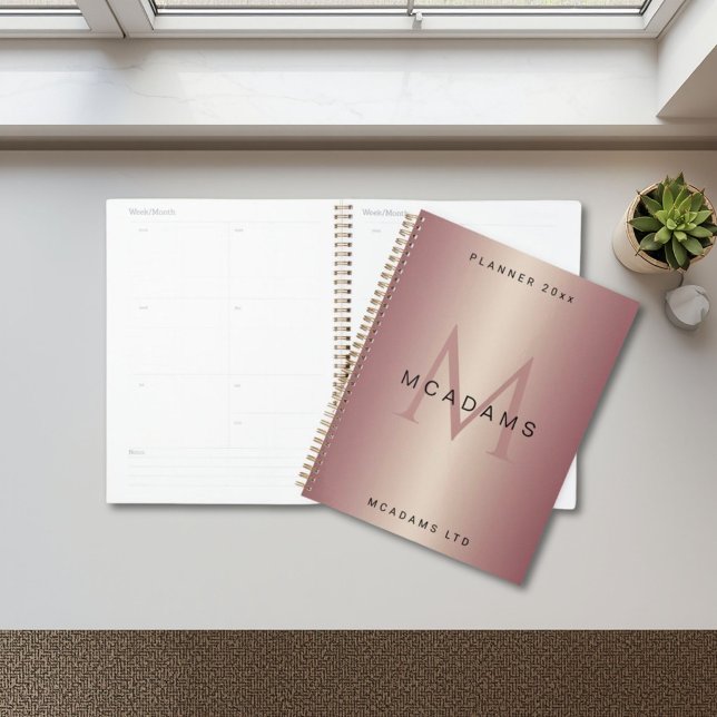Rose Gold Personalised Business  Planner (Creator Uploaded)