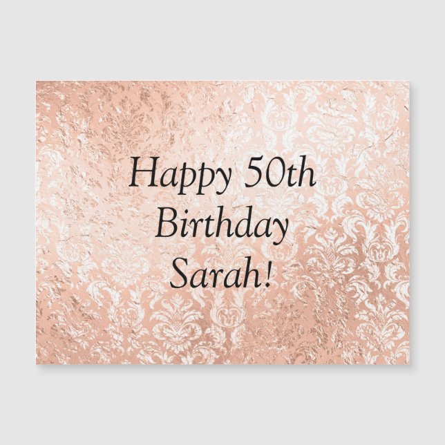 Rose Gold Personalised Happy Birthday (Front)
