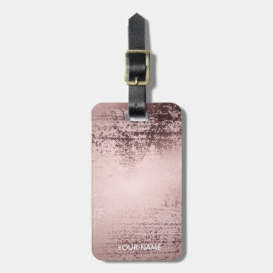 Rose gold Personalised Luxury metallic design Luggage Tag