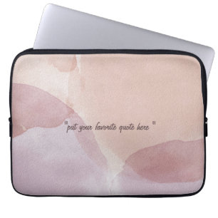 Rose Gold Personalize Put you Favorite Quote  Laptop Sleeve