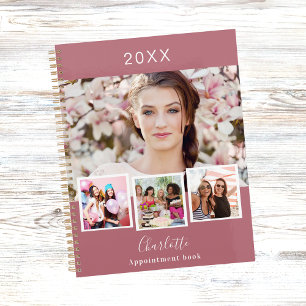 Rose gold photo collage appointments 2025 planner