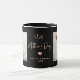 Rose Gold | Photo Script First Mother's Day Mug