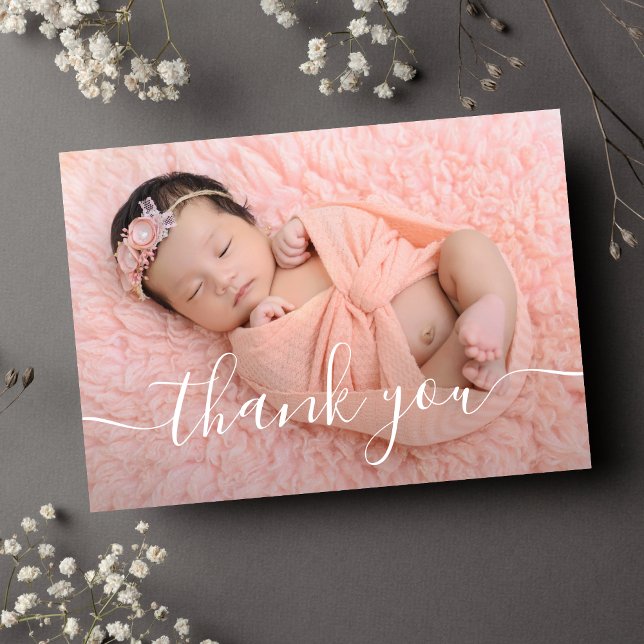 Rose Gold Photo Thank You Baby Shower Baby Gift (Creator Uploaded)