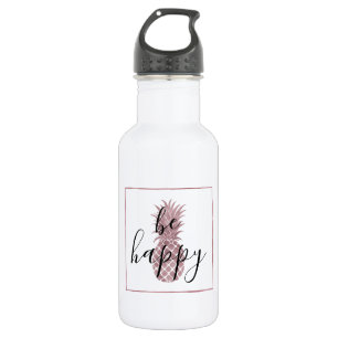 Rose Gold Pineapple Be Happy 532 Ml Water Bottle