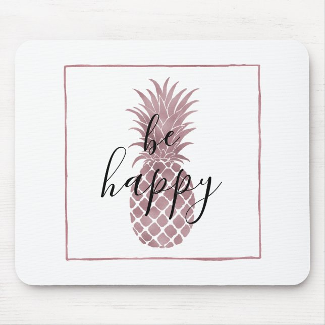 Rose Gold Pineapple Mouse Mat (Front)
