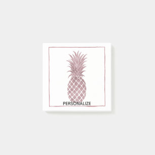 Rose Gold Pineapple Post-it Notes