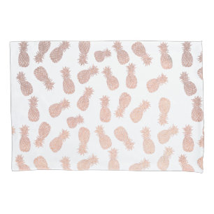 rose gold pineapples pillowcase