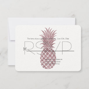 Rose Gold Pineapples RSVP