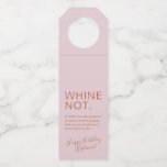 Rose Gold Pink Birthday Funny Custom  Wine Label Bottle Tag<br><div class="desc">Funny pink rose custom personalised wine bottle favour tags for a wine birthday party favour of rosé or prosecco or champagne reads "2000-something blend of grapes as smashed as we're about to be!" is perfect for your wino drinking buddy and bestie bevy drinkers. Change the background colour and fonts by...</div>