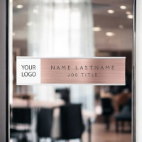 Rose Gold Pink Custom Logo Executive Business