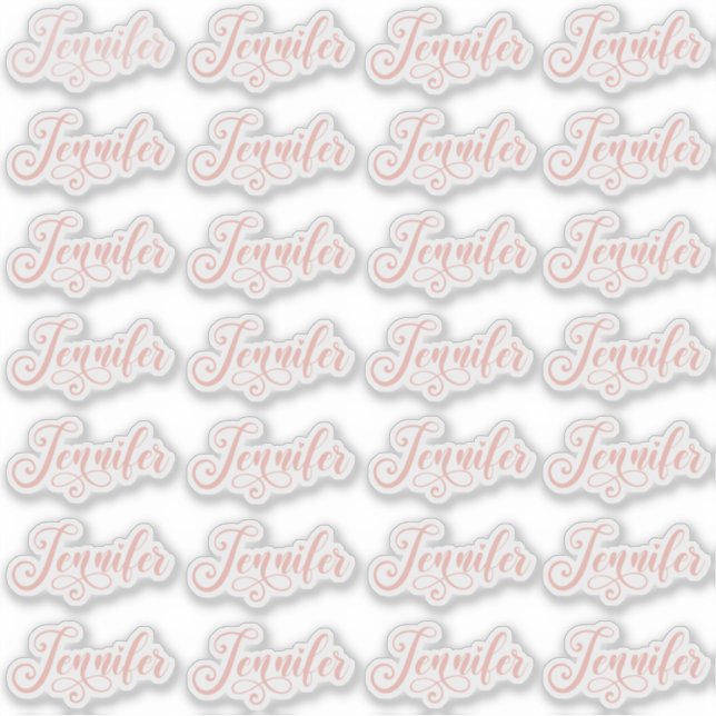 Rose Gold Pink Decorative Jennifer 28 Individual (Front)