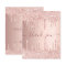 Rose gold pink drips thank you card