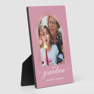 Rose Gold Pink Elegant GRANDMA Gifts Custom Plaque