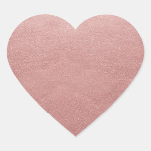 Rose Gold Pink Faux Foil Add Your Text or Logo Heart Sticker