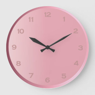 Rose Gold Pink Foil Metallic Look Girly Decor Large Clock