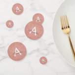 Rose Gold Pink Glitter Sparkle Monogram Confetti<br><div class="desc">Rose Gold - Blush Pink Faux Glitter Sparkle Elegant Monogrammed Girly Party Confetti. These customised pieces of confetti can be updated with your name and initial and is perfect for a girl's birthday party! Please contact the designer for matching items.</div>