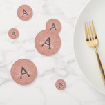 Rose Gold Pink Glitter Sparkle Monogram Confetti<br><div class="desc">Rose Gold Faux Glitter Sparkle Elegant Monogrammed Girly Party Confetti. These customised pieces of confetti can be updated with your name and initial and is perfect for a girl's Sweet 16 birthday party,  Wedding,  Bridal Shower or Bachelorette Party! Please contact the designer for matching items.</div>