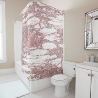 Rose Gold Pink Glitter Sparkly Marble Glam Trendy