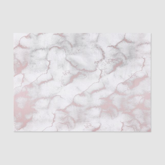 Rose Gold Pink Marble Modern Chic Trendy Party Tissue Paper (Front)