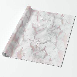 Rose Gold Pink Marble Modern Chic Trendy Party Wrapping Paper