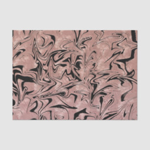 Rose Gold Pink Metallic Marble Swirl Tissue Paper