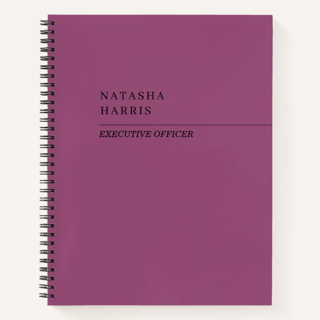 Rose Gold Pink Modern Business Gift notebook (Front)