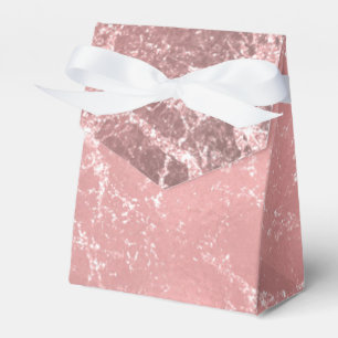 Rose Gold Pink Modern Trendy Glam Marble Chic Favour Box