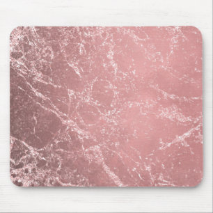 Rose Gold Pink Modern Trendy Glam Marble Chic Mouse Mat