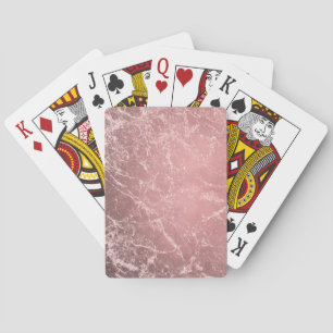 Rose Gold Pink Modern Trendy Glam Marble Chic Playing Cards