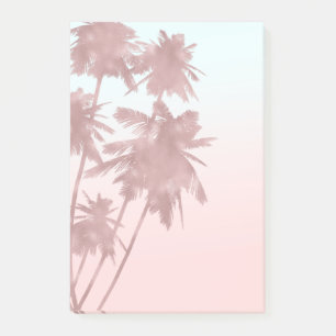 Rose Gold Pink Palms Beach Ombre Palm Trees Girly Post-it Notes