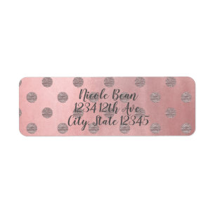 Rose Gold Pink Shine Glam Polka Dots Modern Chic