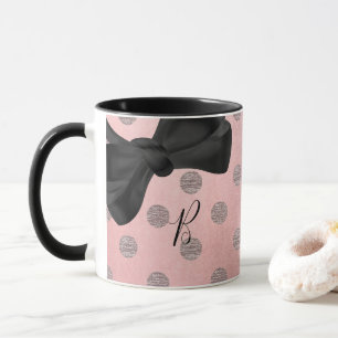 Rose Gold Pink Shine Glam Polka Dots Modern Chic Mug