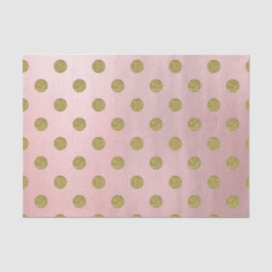 Rose Gold Pink Shine Glam Polka Dots Modern Chic Tissue Paper