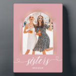 Rose Gold Pink Sisters Personalised Photo Keepsake Plaque<br><div class="desc">Rose Gold Pink Sisters Personalised Photo Keepsake</div>