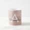 Rose Gold - Pink Sparkle Glitter Monogram Name