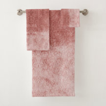 Rose gold pink velvet Bath Towels  or velour flann