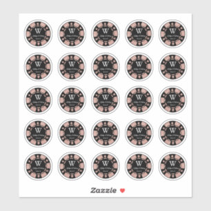 Rose Gold Poker Chip Casino Wedding Party 3cm