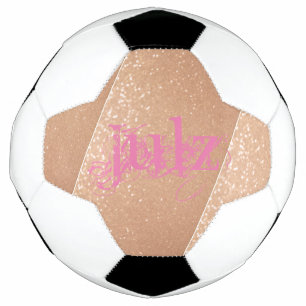 Rose Gold Pretty in Pink Personalise Football