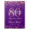 Rose Gold Purple 80th Birthday Guest Book Confetti