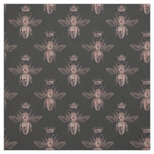 Vintage Bees and Newspaper Print Fabric