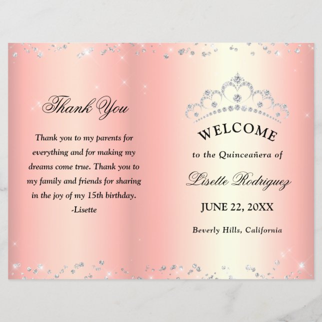 Rose Gold Quinceanera (Front)